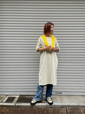 「MANASTASH（マナスタッシュ）のアイテム（ワンピース/ドレス）」を使った、YOSHIHARUさん（レディース・168cm）の夏コーディネート