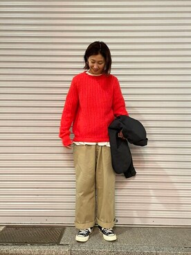 「MANASTASH（マナスタッシュ）のアイテム（ジャケット/アウター）」を使った、YOSHIHARUさん（レディース・168cm）の秋コーディネート