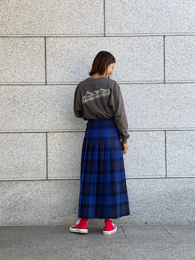 「MANASTASH（マナスタッシュ）のアイテム（スウェット）」を使った、YOSHIHARUさん（レディース・168cm）の秋コーディネート