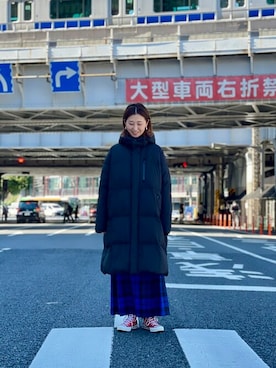 「BEAVER上野」｜「アイテム（ダウンジャケット/コート）」を使った、YOSHIHARUさん（レディース・168cm）の秋コーディネート