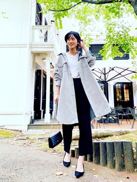 「H&M（エイチ・アンド・エム）のアイテム（シャツワンピース）」を使った、erih11さん（レディース・169cm）の秋コーディネート