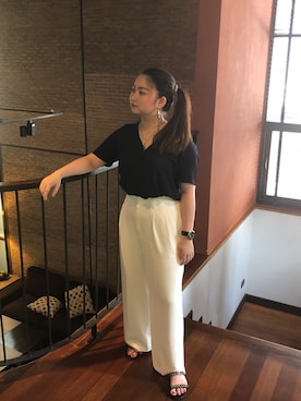 「PANERAI（パネライ）のアイテム」を使った、Sarakoh Lochayaさん（レディース・155cm）の夏コーディネート