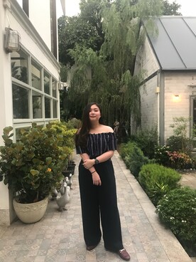 「PULL&BEAR（プルアンドベア）のアイテム（ジャージ）」を使った、Sarakoh Lochayaさん（レディース・155cm）の夏コーディネート