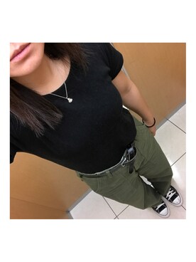 「CONVERSE（コンバース）のconverse（コンバース） ALL STAR OX（オールスターOX）（スニーカー）」を使った、akiさん（レディース・158cm）の夏コーディネート