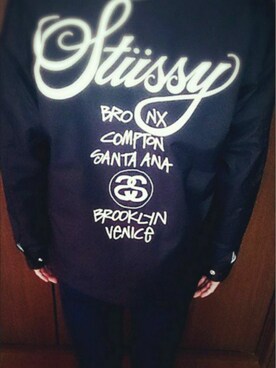「STUSSY（ステューシー）のアイテム（ブルゾン）」を使った、GAP117さん（メンズ・175cm）の春コーディネート