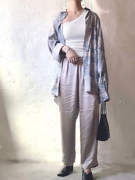 「CLANE（クラネ）のアイテム（ハンドバッグ）」を使った、a.さん（レディース・158cm）の秋コーディネート