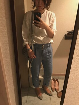 「ショッピング」｜「アイテム（アナログ腕時計）」を使った、MEGさん（レディース・158cm）の秋コーディネート