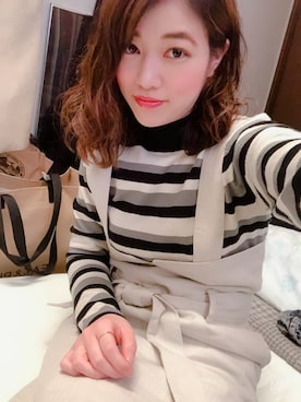 「アーバンリサーチ」｜「アイテム（ジャンパースカート）」を使った、Namiさん（レディース・155cm）の春コーディネート