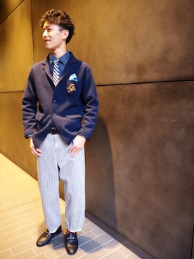 「45R（フォーティファイブアール）のアイテム（フォーマルスーツ/小物）」を使った、でらさん（メンズ・177cm）の冬コーディネート