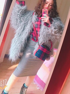 「H&M（エイチ・アンド・エム）のアイテム（ピーコート）」を使った、瑶啊瑶💨さん（レディース・148cm）の冬コーディネート