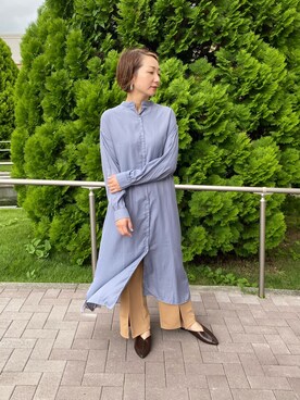 「Chez toi（シェトワ）のアイテム（シャツワンピース）」を使った、pal_kana_596さん（レディース・155cm）の秋コーディネート