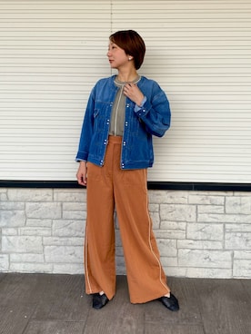 「Chez toi（シェトワ）のアイテム（デニムジャケット）」を使った、pal_kana_596さん（レディース・155cm）の夏コーディネート