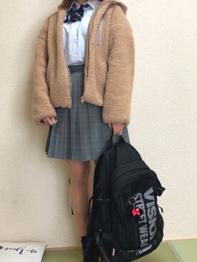 ジャケット アウターを使った 女子高生 のレディース人気ファッションコーディネート Wear