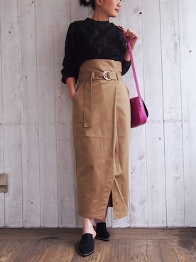 「perkyroom」｜「アイテム（トップス）」を使った、SHOKO_slickmistさん（レディース・152cm）の春コーディネート