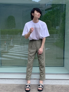 「CLANE（クラネ）のアイテム（トップス）」を使った、tsubasaさん（メンズ・177cm）の夏コーディネート