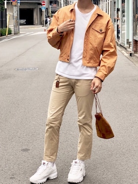 「LANCEL（ランセル）のアイテム（ジャケット/アウター）」を使った、ひろ 【Hiro】さん（メンズ・180cm）の秋コーディネート