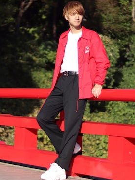 「大学生コーデ」｜「アイテム（ナイロンジャケット）」を使った、ひろ 【Hiro】さん（メンズ・180cm）の秋コーディネート