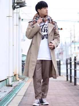 「INSTANT FAME（インスタントフェイム）のアイテム（トップス）」を使った、ひろ 【Hiro】さん（メンズ・180cm）の冬コーディネート