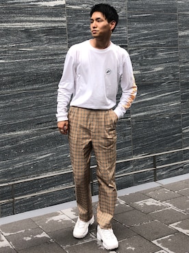「INSTANT FAME（インスタントフェイム）のアイテム（トップス）」を使った、ひろ 【Hiro】さん（メンズ・180cm）の夏コーディネート