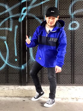 「blue」｜「アイテム（ブルゾン）」を使った、ᛚᛁᛚᛚᛖ ᛒᛖᚱᛋᛖᚱᚴᚱさん（メンズ・165cm）の冬コーディネート
