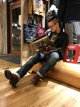 ᛚᛁᛚᛚᛖ ᛒᛖᚱᛋᛖᚱᚴᚱさん（メンズ・165cm）の秋コーディネート