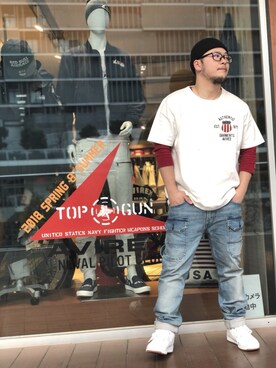 「TYPE BLUE（タイプブルー）のアイテム（パンツ）」を使った、ᛚᛁᛚᛚᛖ ᛒᛖᚱᛋᛖᚱᚴᚱさん（メンズ・165cm）の春コーディネート