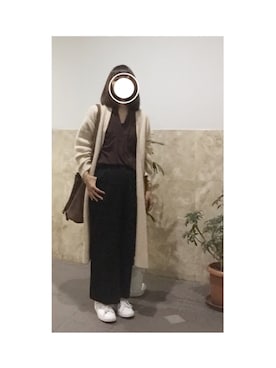 「スキッパーシャツ」｜「アイテム（その他アウター）」を使った、remioさん（レディース・163cm）の冬コーディネート