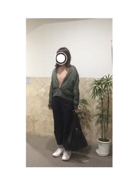 「URBAN RESEARCH DOORS（アーバンリサーチドアーズ）のデニムワイドパンツ（デニムパンツ）」を使った、remioさん（レディース・163cm）の春コーディネート