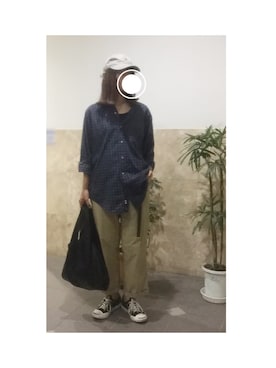 「ブラックウォッチ」｜「アイテム（キャップ）」を使った、remioさん（レディース・163cm）の夏コーディネート