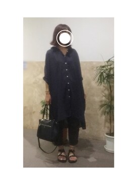 「アイテム（シャツワンピース）」を使った、remioさん（レディース・163cm・20代）の夏コーディネート