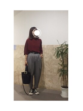 「CONVERSE（コンバース）のCONVERSE コンバース ジャック パーセル / JACK PURCEL（スニーカー）」を使った、remioさん（レディース・163cm）の秋コーディネート