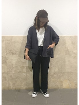 「CONVERSE（コンバース）のCONVERSE コンバース ジャック パーセル / JACK PURCEL（スニーカー）」を使った、remioさん（レディース・163cm）の秋コーディネート