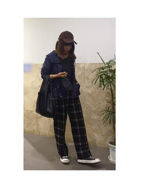 「CONVERSE（コンバース）のCONVERSE コンバース ジャック パーセル / JACK PURCEL（スニーカー）」を使った、remioさん（レディース・163cm）の秋コーディネート