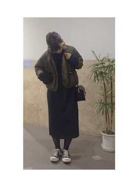 「CONVERSE（コンバース）のCONVERSE コンバース ジャック パーセル / JACK PURCEL（スニーカー）」を使った、remioさん（レディース・163cm）の冬コーディネート