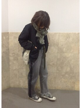 「CONVERSE（コンバース）のCONVERSE コンバース ジャック パーセル / JACK PURCEL（スニーカー）」を使った、remioさん（レディース・163cm）の冬コーディネート