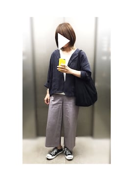 「CONVERSE（コンバース）のCONVERSE コンバース ジャック パーセル / JACK PURCEL（スニーカー）」を使った、remioさん（レディース・163cm）の夏コーディネート