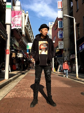 「maxsix（マックスシックス）のアイテム」を使った、大空さん（メンズ・177cm）の冬コーディネート