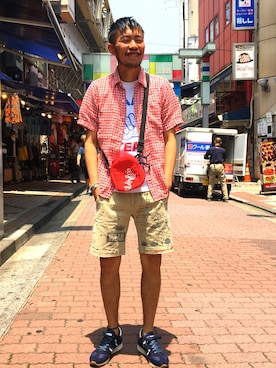 「YANUK（ヤヌーク）のアイテム」を使った、大空さん（メンズ・177cm）の夏コーディネート
