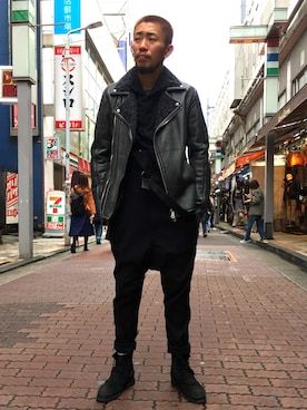 「ムートン」｜「アイテム（ジャケット/アウター）」を使った、大空さん（メンズ・177cm）の秋コーディネート