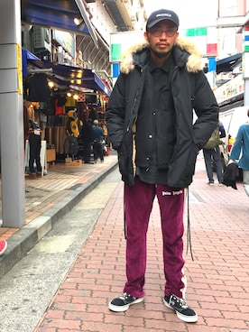 「WOOLRICH（ウールリッチ）のアイテム（ジャケット/アウター）」を使った、大空さん（メンズ・177cm）の秋コーディネート