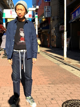 「C-PLUS（シープラス）のアイテム」を使った、大空さん（メンズ・177cm）の冬コーディネート