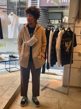「B'2nd（ビーセカンド）のアイテム」を使った、大空さん（メンズ・177cm）の春コーディネート