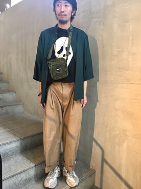 「B'2nd（ビーセカンド）のアイテム」を使った、大空さん（メンズ・177cm）の春コーディネート