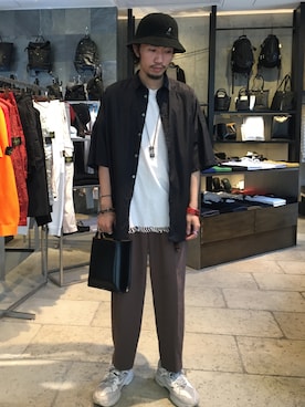 「B'2nd（ビーセカンド）のアイテム（シューズ）」を使った、大空さん（メンズ・177cm）の春コーディネート