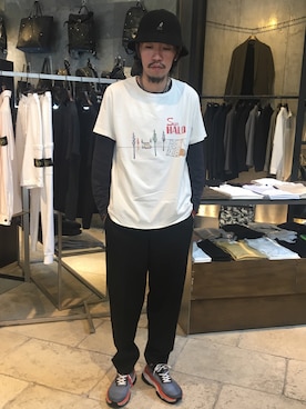 「B'2nd（ビーセカンド）のアイテム（パンツ）」を使った、大空さん（メンズ・177cm）の夏コーディネート