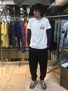 「B'2nd（ビーセカンド）のアイテム（パンツ）」を使った、大空さん（メンズ・177cm）の夏コーディネート