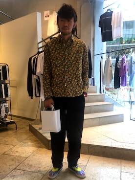 「B'2nd（ビーセカンド）のアイテム（パンツ）」を使った、大空さん（メンズ・178cm）の夏コーディネート
