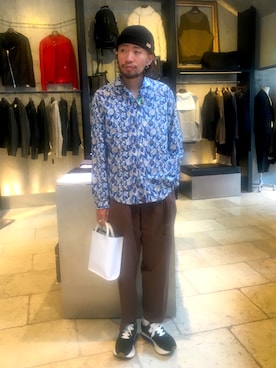 「B'2nd（ビーセカンド）のアイテム（トップス）」を使った、大空さん（メンズ・177cm）の夏コーディネート