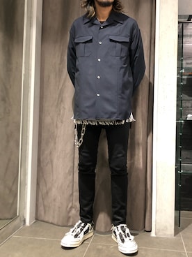 「surt（サート）のアイテム（パンツ）」を使った、大空さん（メンズ・177cm）の春コーディネート
