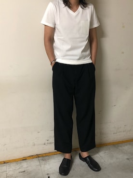 「B'2nd（ビーセカンド）のアイテム（レッグウェア）」を使った、大空さん（メンズ・177cm）の夏コーディネート